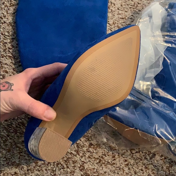 Royal blue thigh highs - Picture 2 of 2